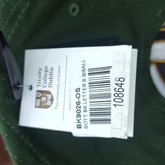 Book of Kells Bottle Green Letter B Baseball Cap New - Picture 8 of 11